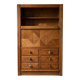 Solid oak library secretary by Guillerme and Chambron
