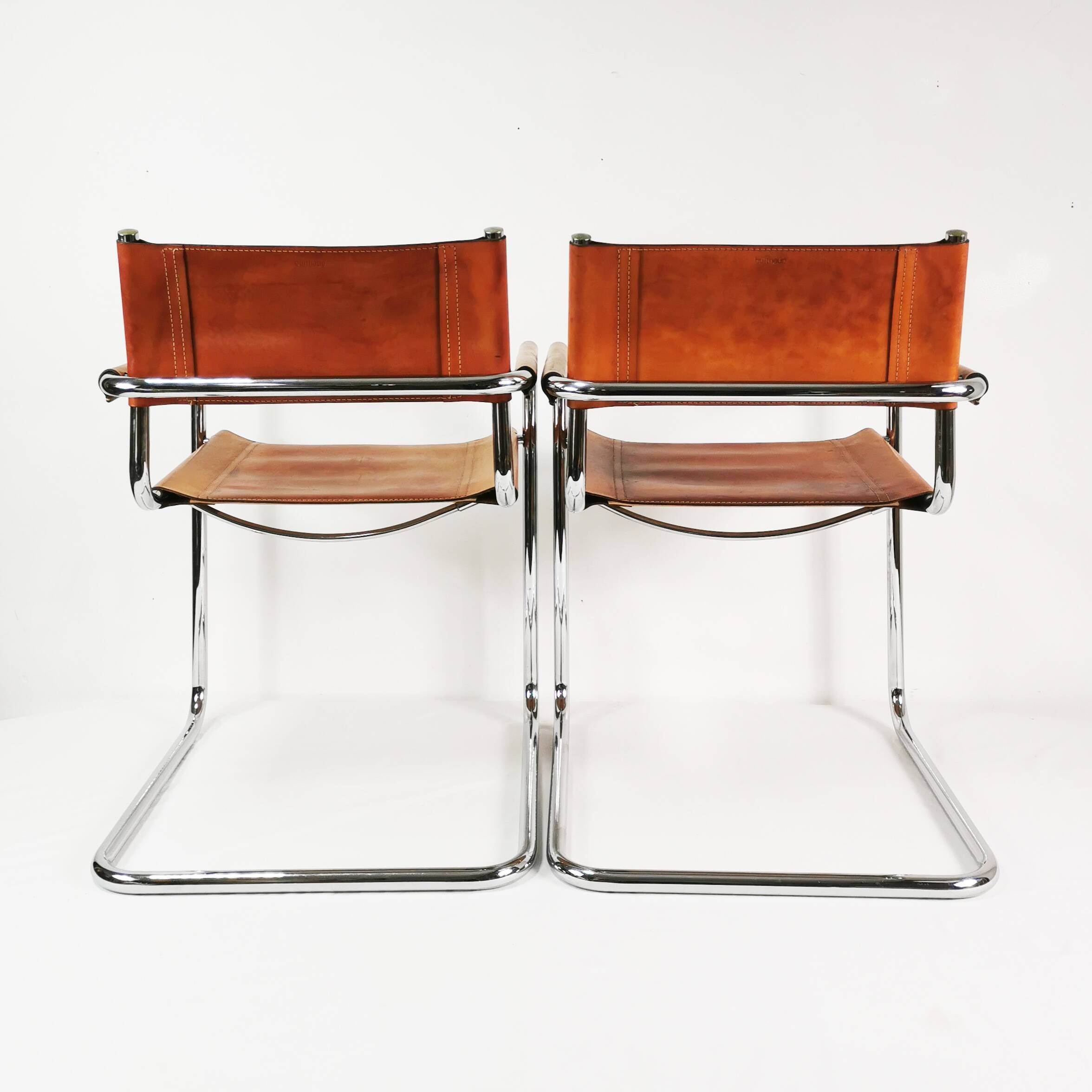 Pair of Bauhaus S34 chairs, designed by Mart Stam, Bulthaup, Germany, 1980s