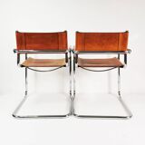 Paire de chaises Bauhaus S34, conçues par Mart Stam, Bulthaup, Allemagne, années 1980