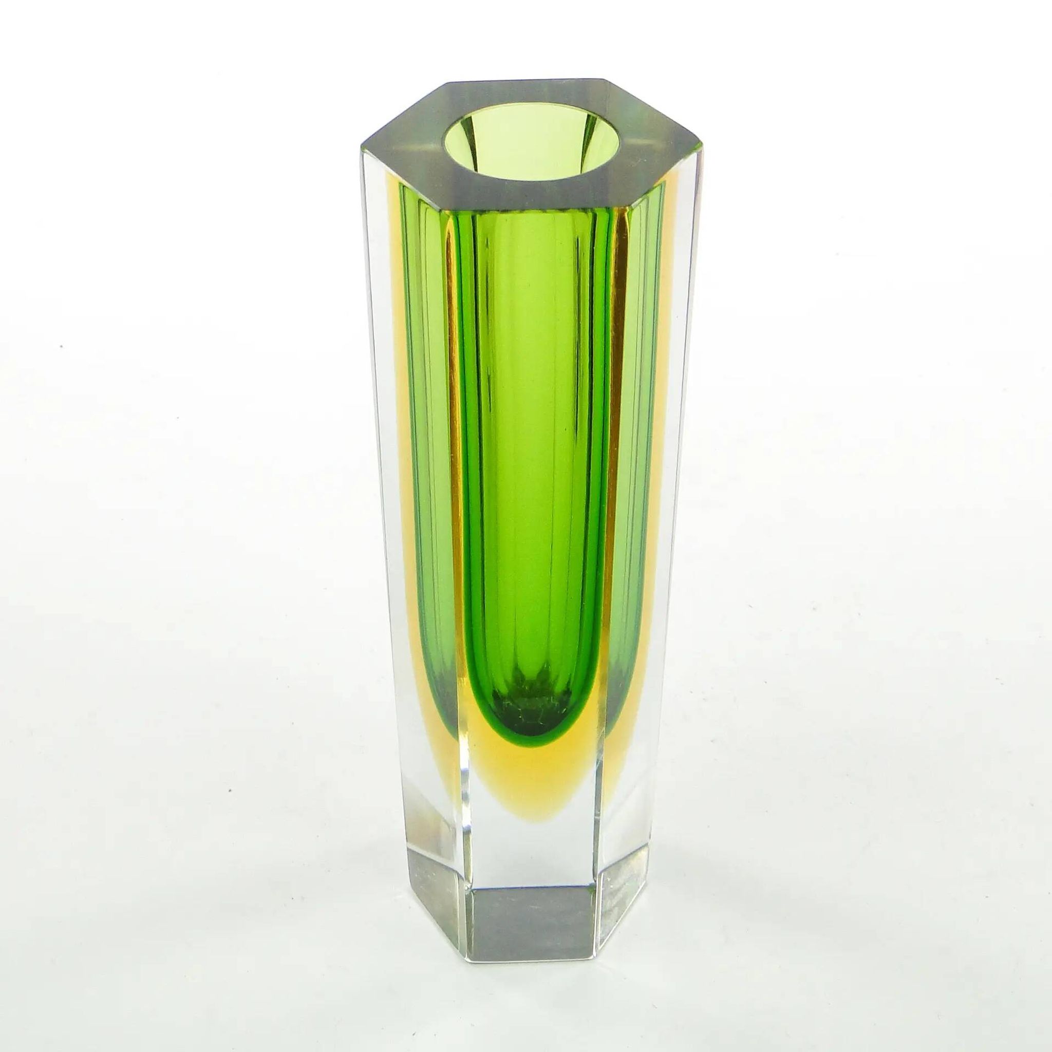 Sommerso vase, Murano glass, designed by F. Poli, Italy, 1950s