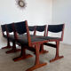 Set of 6 old Scandinavian chairs from the 60s, vintage teak