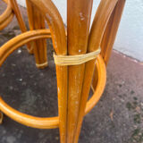 3 vintage rattan stools from the 70s