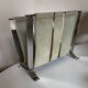 Chrome and suede calfskin magazine rack 1970