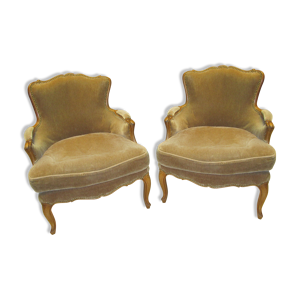 Paire de fauteuils style