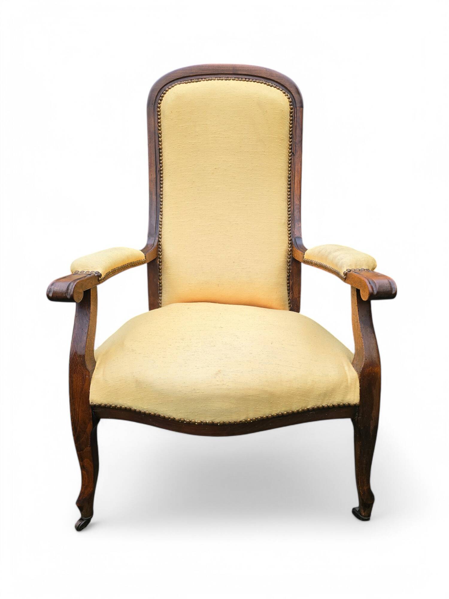 Voltaire armchair in walnut