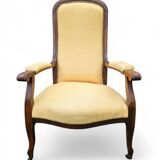 Voltaire armchair in walnut