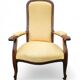 Voltaire armchair in walnut