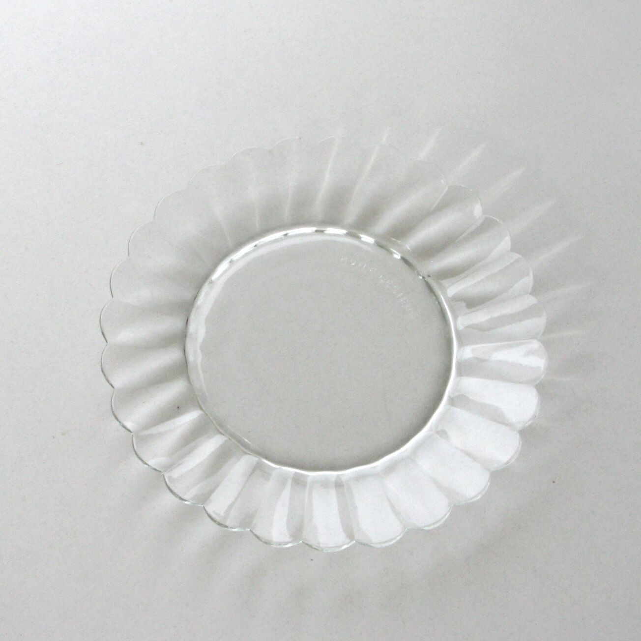 Lot 11 dessert plates Duralex transparent advertising huile lesieur