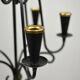 Chandelier en métal peint en noir avec des détails en cuivre – Gunnar Ander pour Ystad-Metall, Suède, années 1950