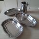 Set of 3 dishes and 1 stainless steel pitcher