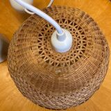 Vintage rattan and wicker pendant light