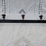 Wrought Iron Riveted Coat Rack with 3 Hooks Antique