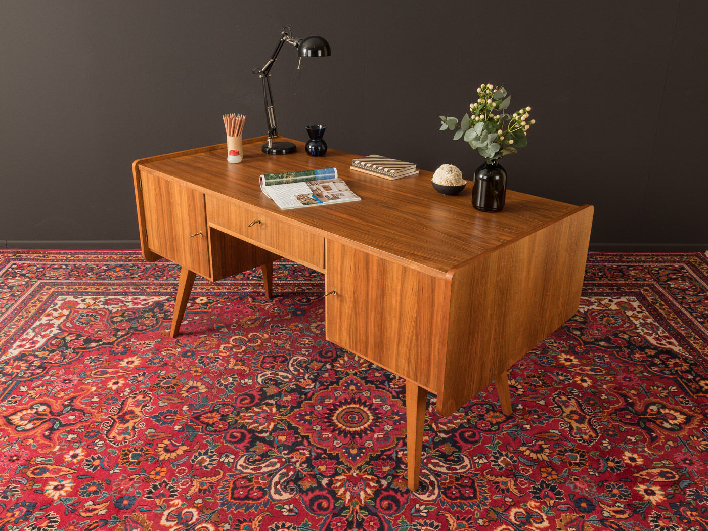 Walnut desk from the 1950s