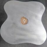 Stainless steel/agate/aluminum side table