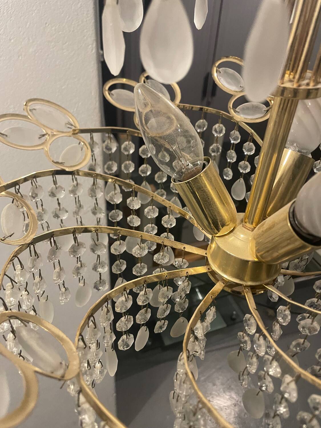 1980s chandelier with pendants