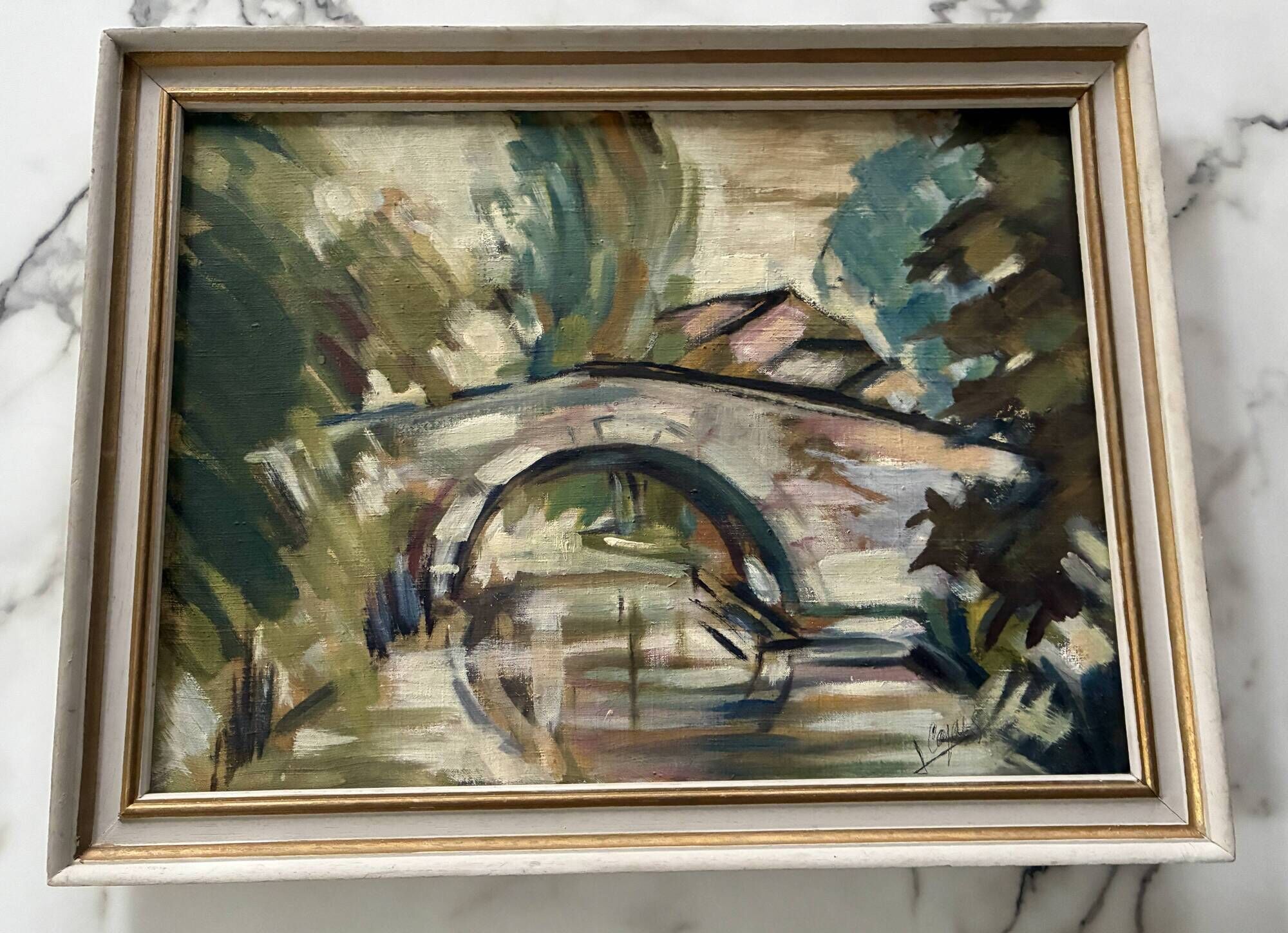 Tableau huile sur toile Pont en arc