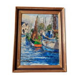 Fishing port painting