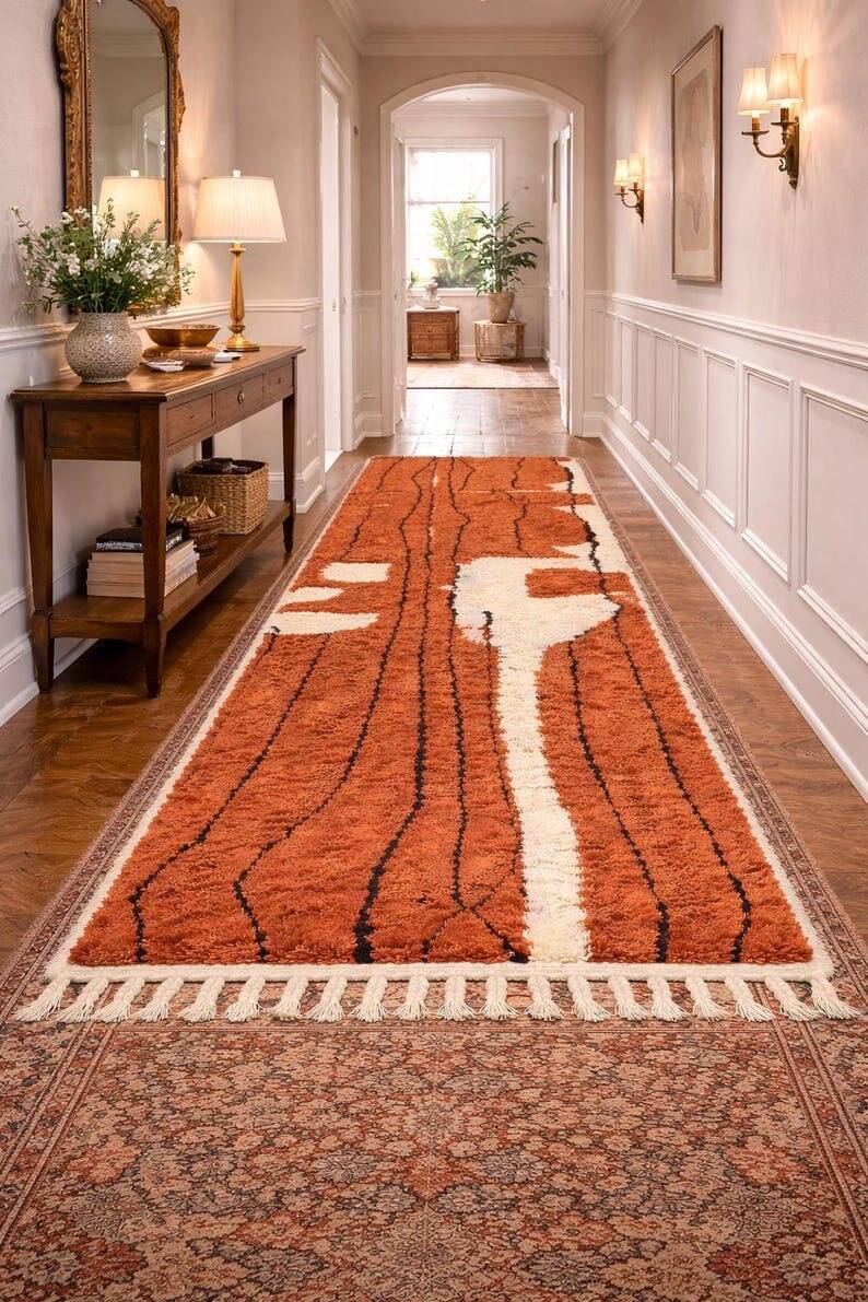 Handmade pure wool rug, size 1.5/2.5 m.