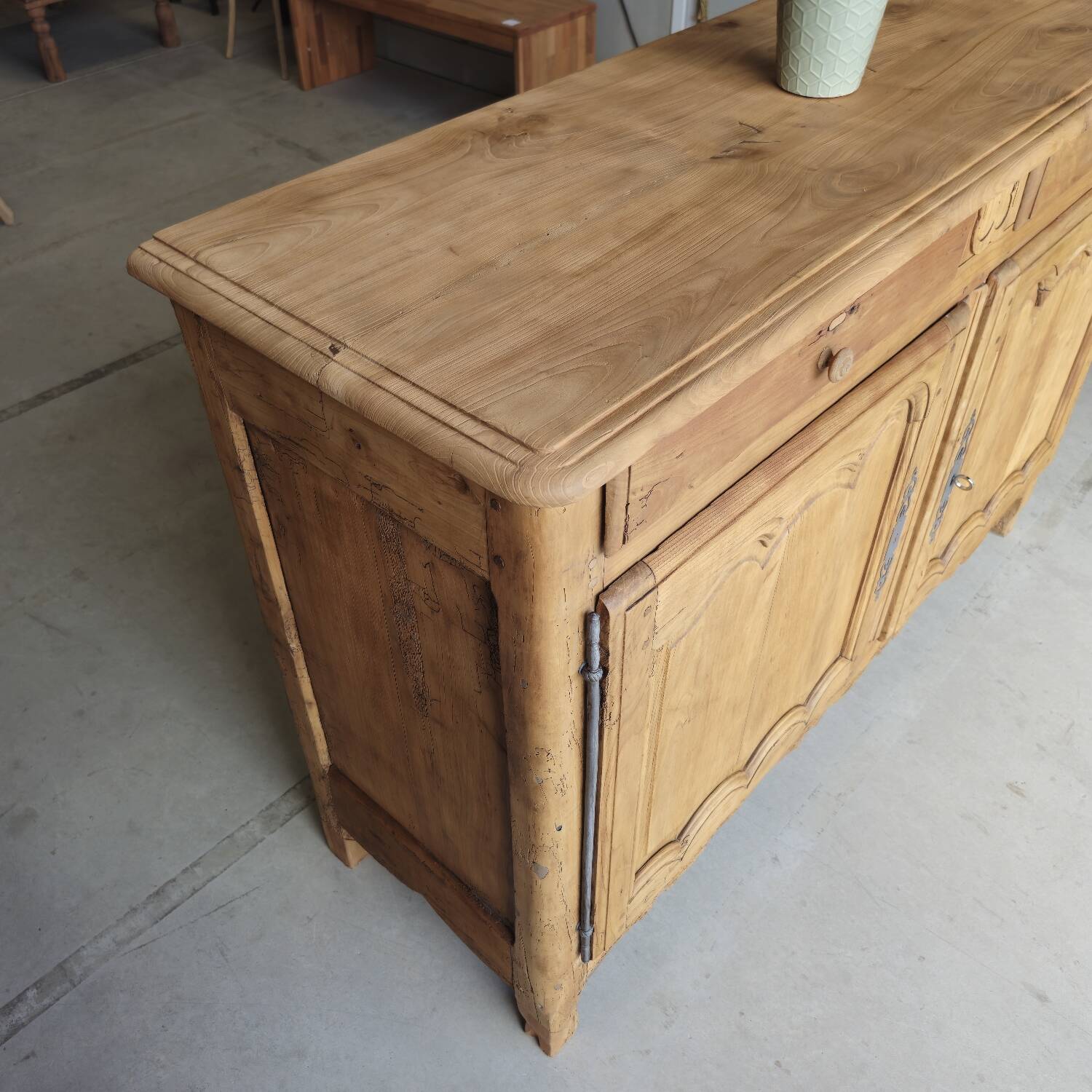 Large Louis XV style solid wood buffet, restored