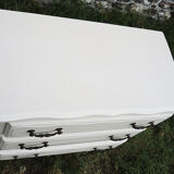 Old chest of drawers in white wood