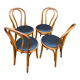 Set de 4 chaises bois courbé viennoise bistrot