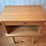 Blond wood bedside table