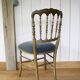 Paire de chaises dorées Napoléon III