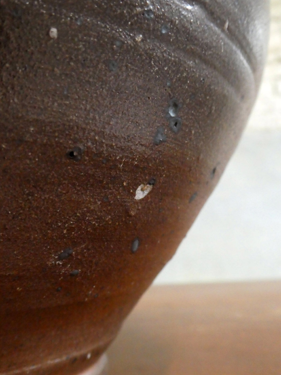 large vase of Pierre Digan partially enamelled