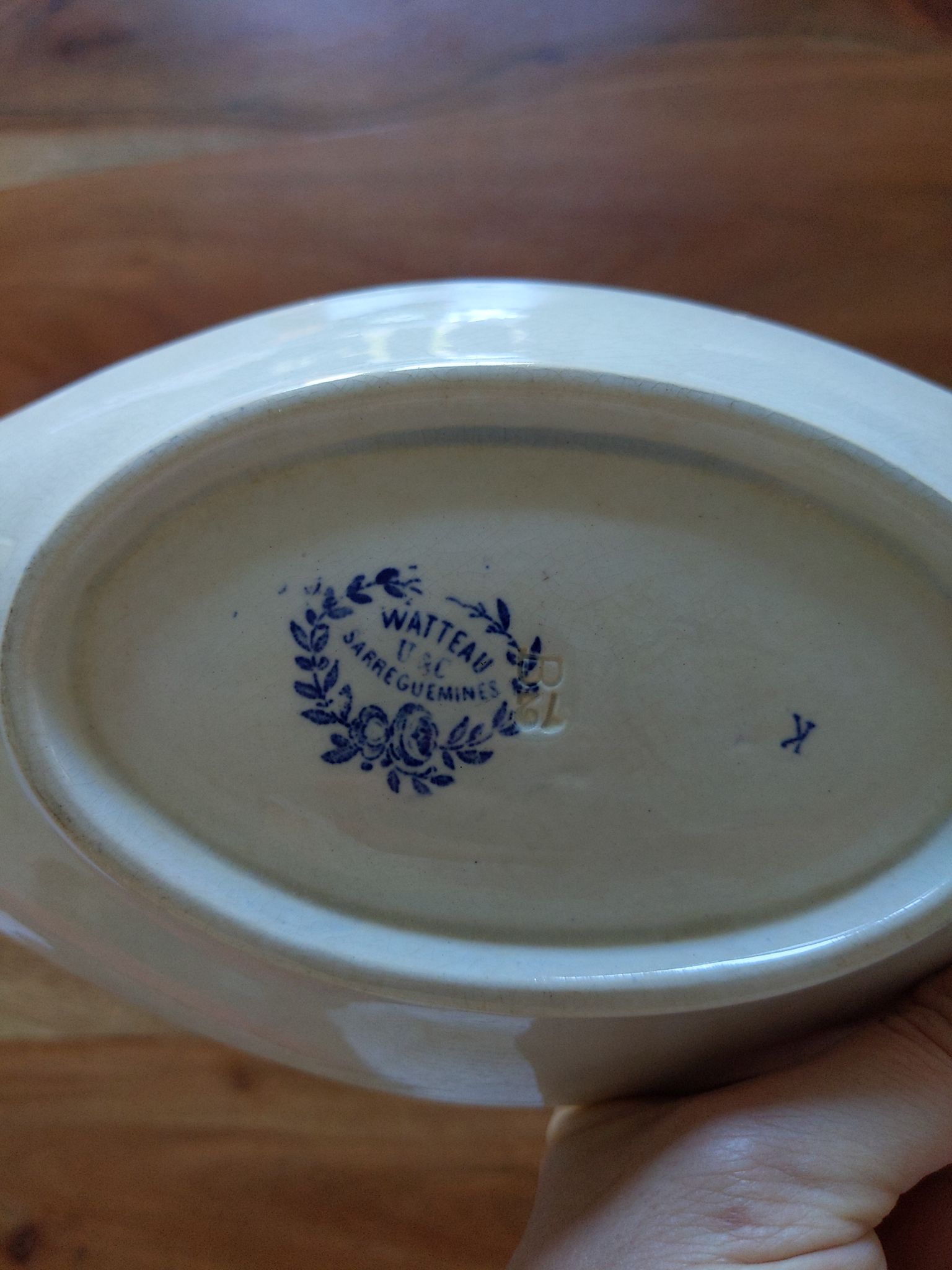 Ravier empty pocket porcelain vintage iron earth old sarreguemines
