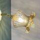 Vintage amber glass tulip wall light