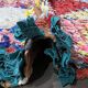 Colorful Boucherouite Rag Rug - 259 x 106 cm