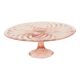 Pink Art Deco Cake Plate Pastry Dish Val Saint Lambert 34cm