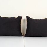 Set of two 16" x 20" ikat velvet pillow covers