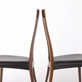 Set of 4 Vintage German Dining Chairs, 1960s, Ernst Martin Dettinger, Veil