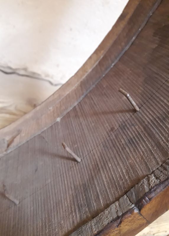 Bed sky, canopy in solid walnut XIX°