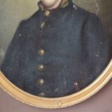 Painting: LETOURNELLE (19th century). Portrait of a schoolgirl. 1862.