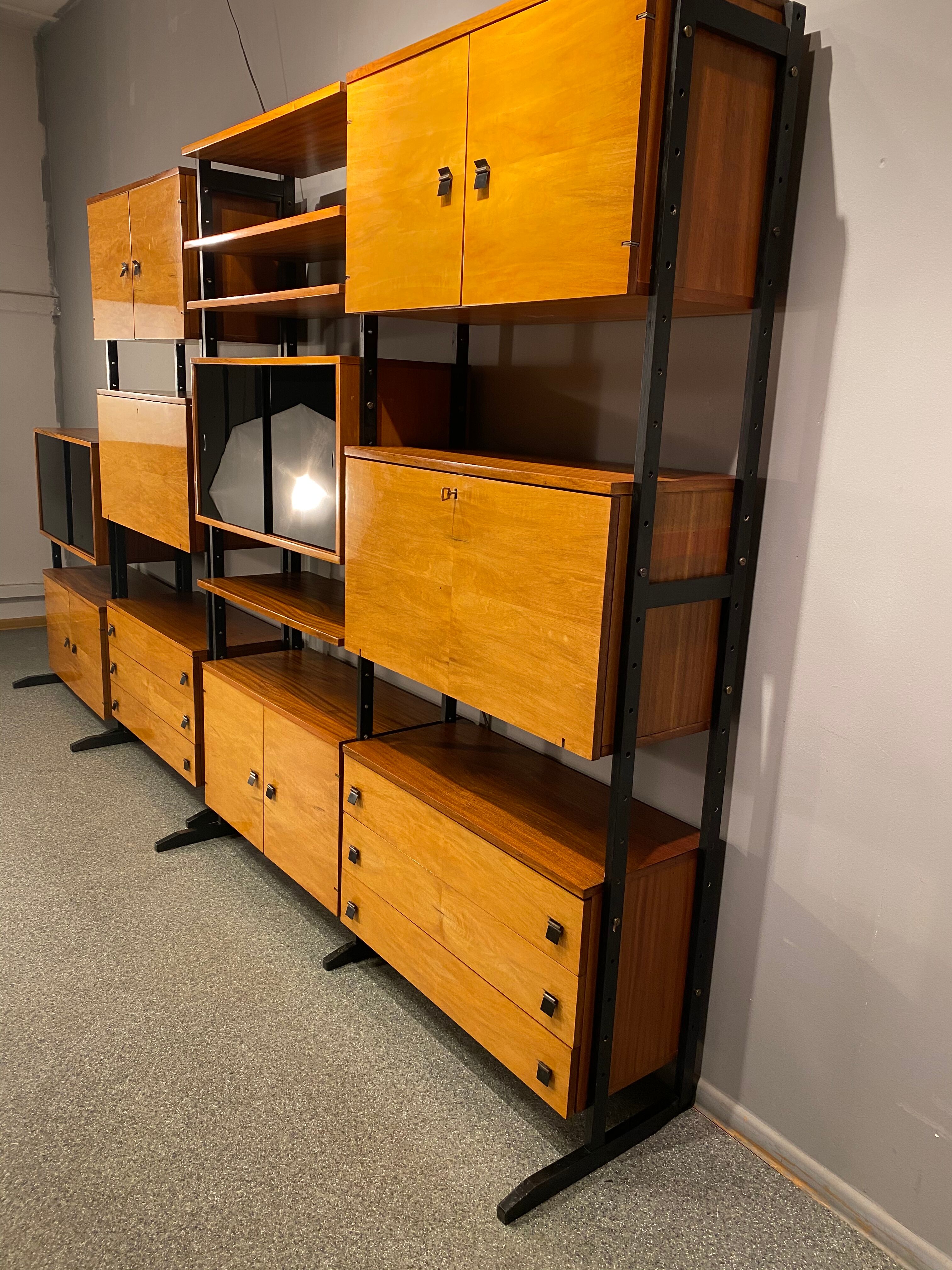 Book case Modular Walnut vintage 60’