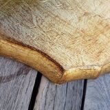 Florentine tray in painted and gilded wood