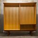 Scandinavian teak cabinet 4 doors 2+1 drawers wardrobe 1960