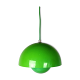 Green flowerpot hanging lamp by Verner Panton