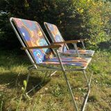 Chaises de camping pliantes années 70 , chaises de jardin terrasse