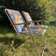 70s folding camping chairs, patio garden chairs