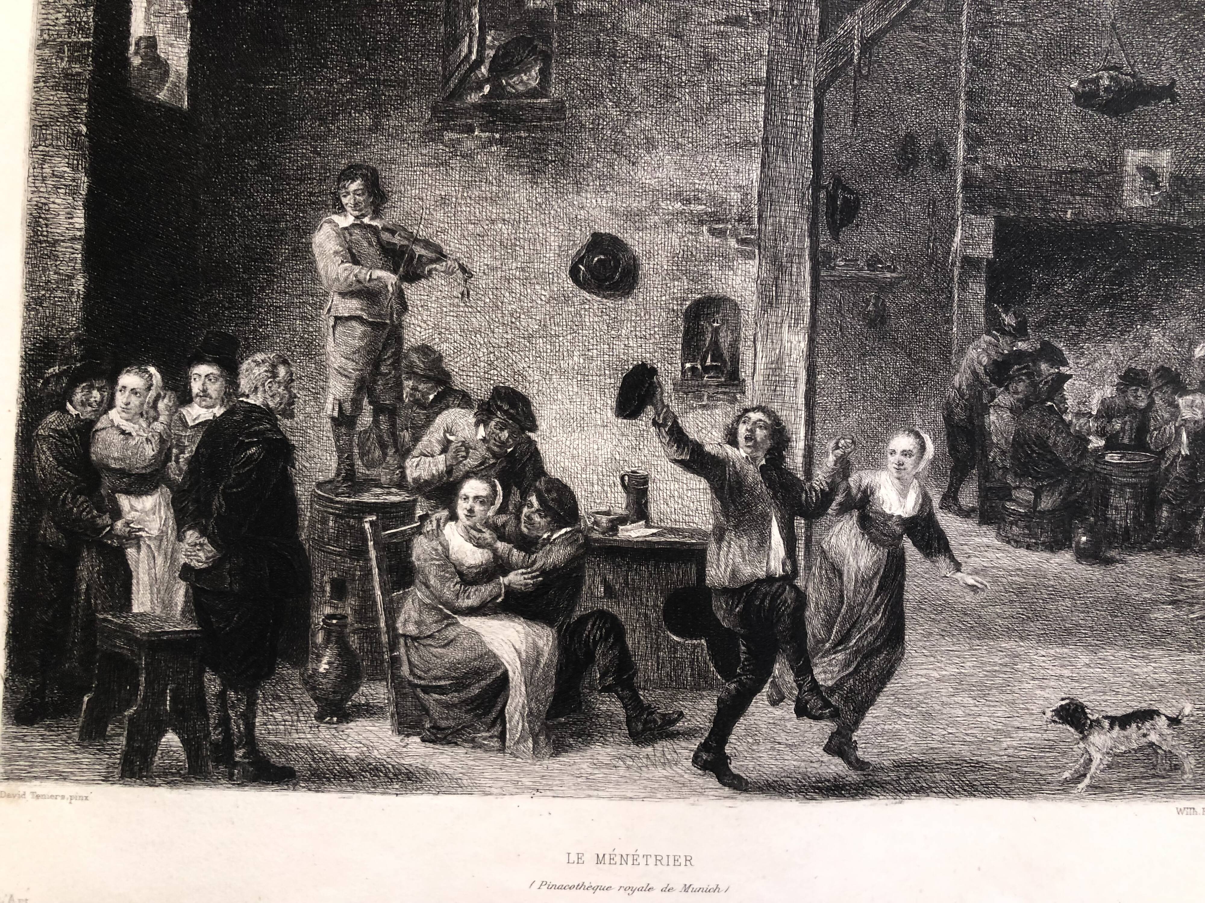 1 lot 6 prints revue l'art late 19th century: importun, desmoulins, cabaret, venice, chaumieres, menetrier