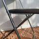 Chaise pliante en Skaï et chrome , années 70