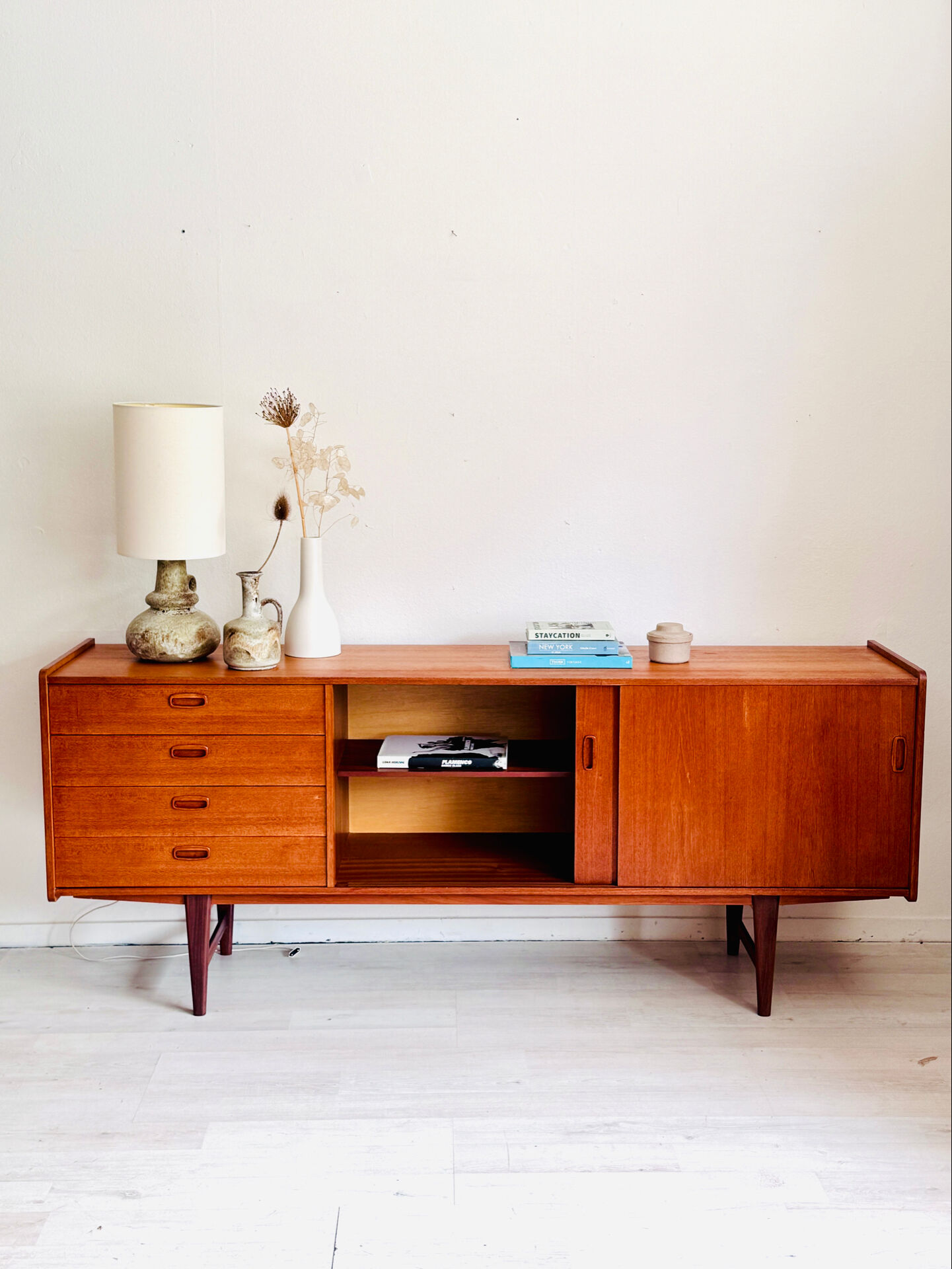 Vintage teak credenza sideboard
