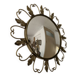 Round vintage witch mirror