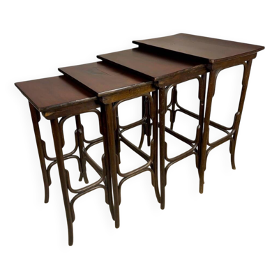 Tables gigognes Thonet n°10 Art Nouveau 1900