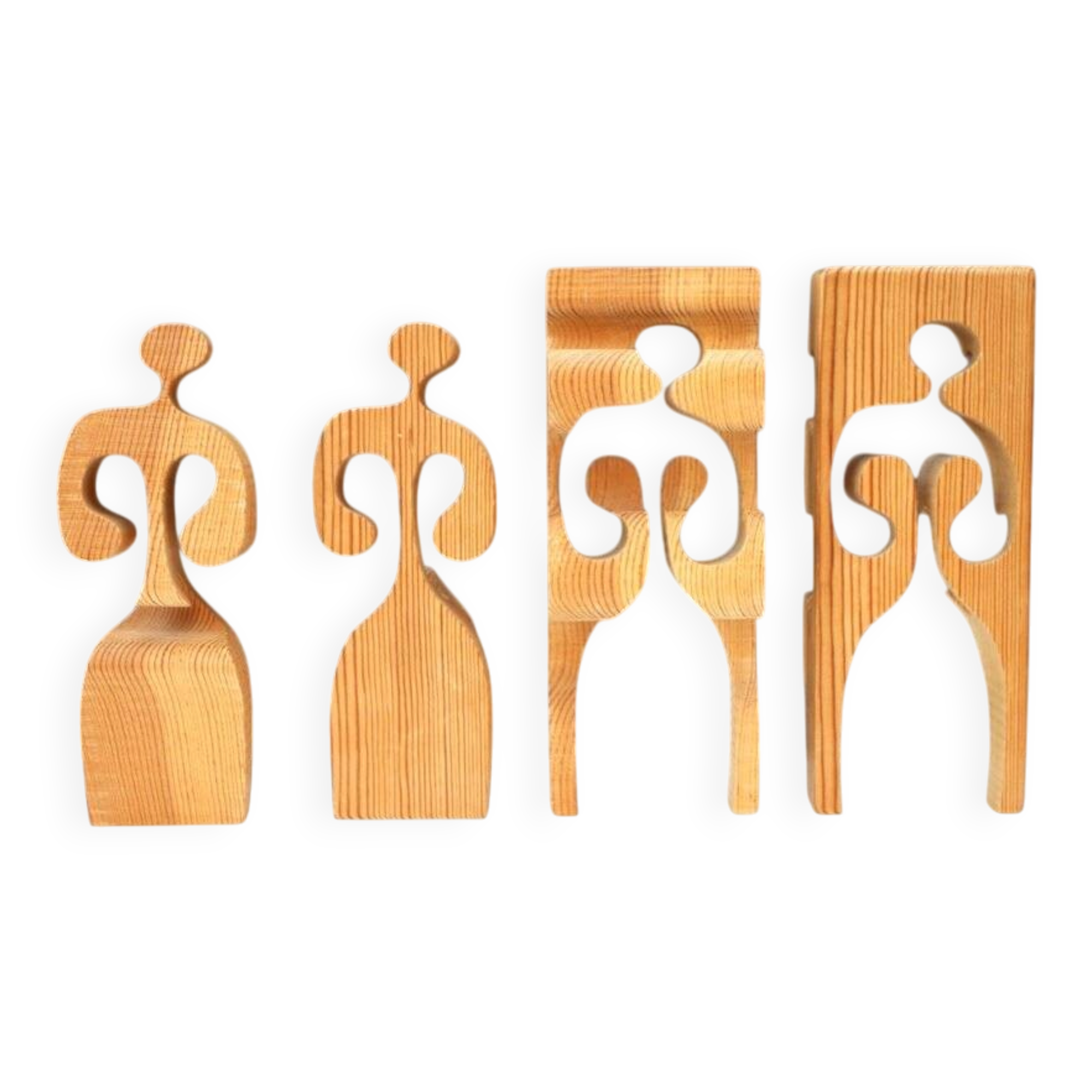 Puzzle in wood sculpture by Gunnar Kanevad for Gamla Linköping, Sweden, 1962.