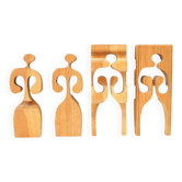 Puzzle in wood sculpture by Gunnar Kanevad for Gamla Linköping, Sweden, 1962.