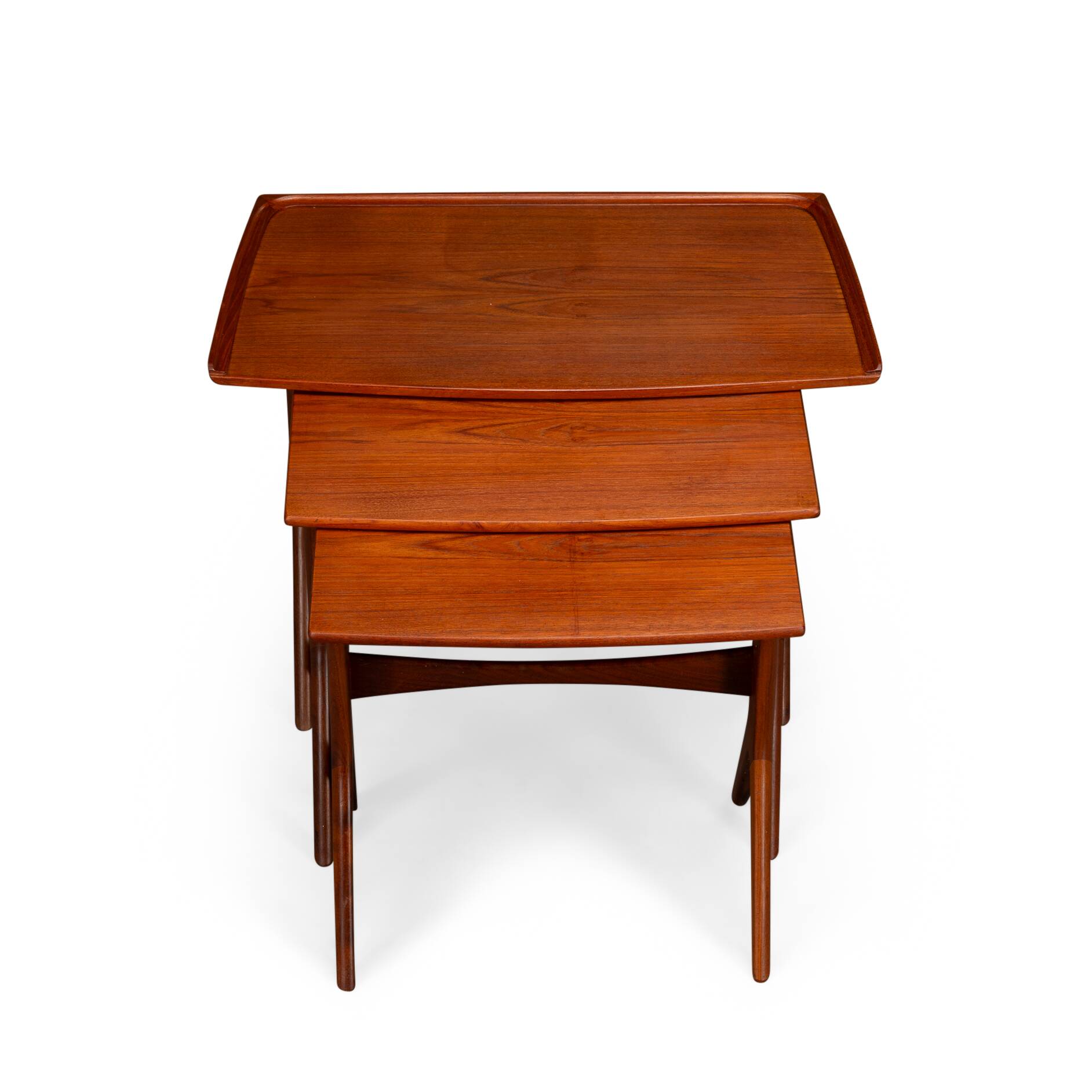 Set of 3 nesting tables by Johannes Andersen for CFC Silkeborg, 1960s